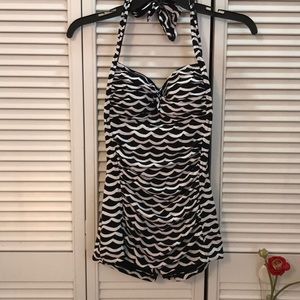 Anthro Seafolly Tidal Wave One-Piece SZ 10